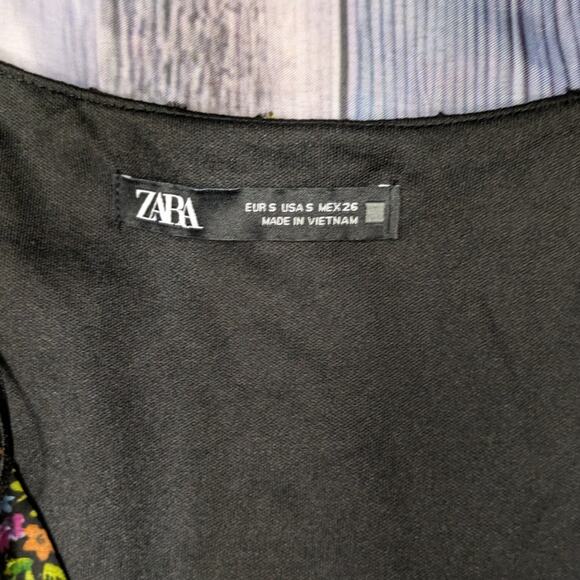 Zara Lace Floral/Black Maxi dress Size S - Picture 5 of 8